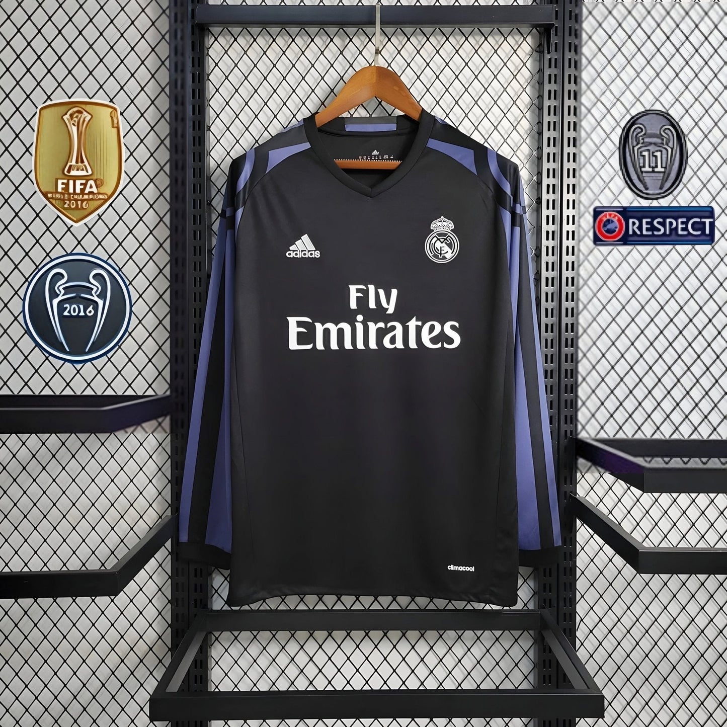 Retro Real Madrid 2016 Long Sleeve Third Jersey