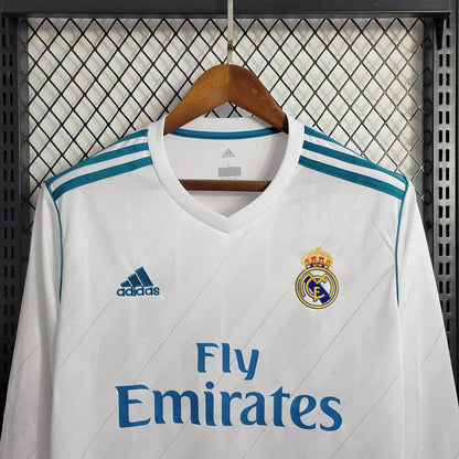 Retro Real Madrid 2017 Long Sleeve Home Jersey