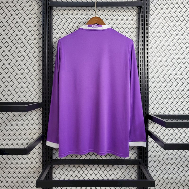 Retro Real Madrid 2016 Long Sleeve Away Champions League Jersey