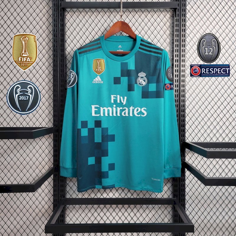 Retro Real Madrid 2017 Long Sleeve Third Jersey