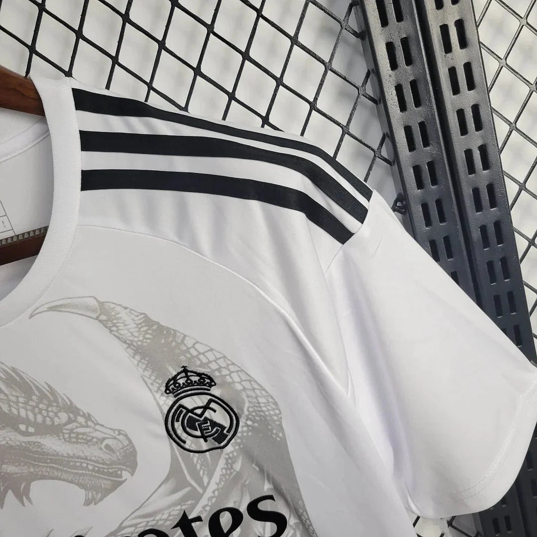 Real Madrid 2025 White Dragon Special Edition Jersey