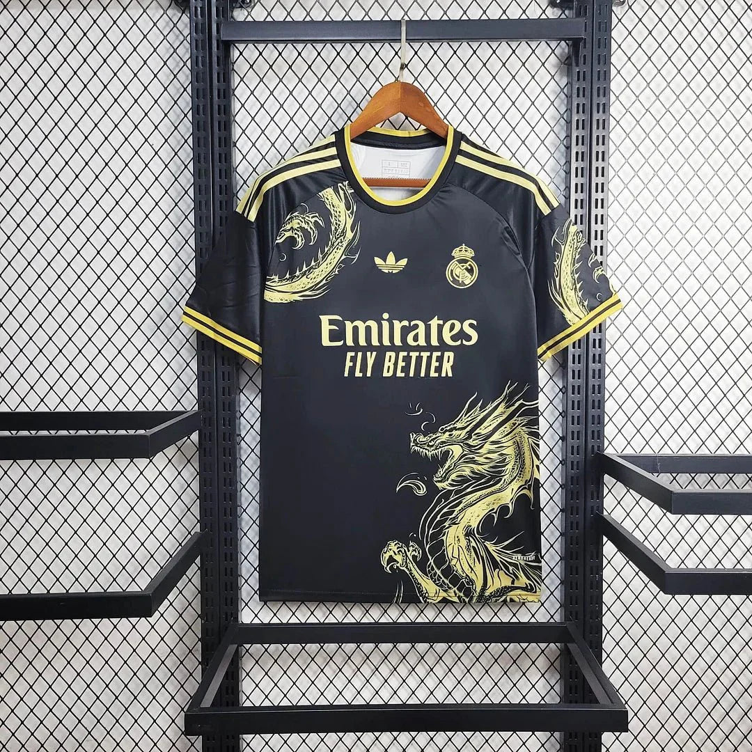 Real Madrid 2025 Gold Dragon Special Edition Jersey