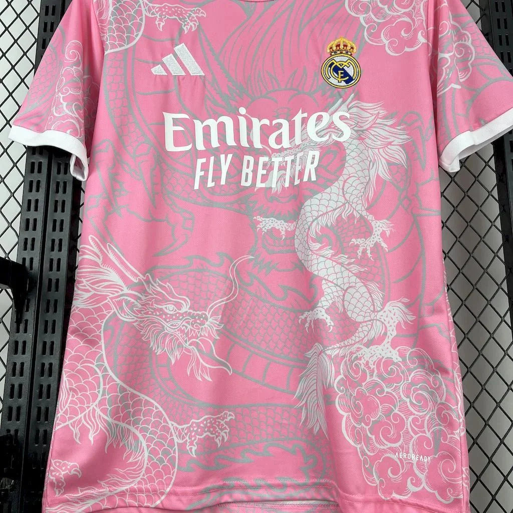 Real Madrid 2025 Pink Dragon Special Edition Jersey