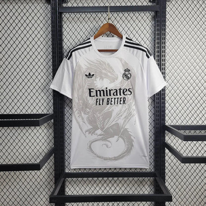Real Madrid 2025 White Dragon Special Edition Jersey