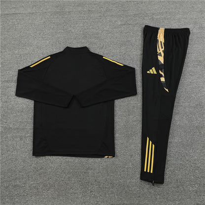 Real Madrid Black and Gold Design 1 Tracksuit