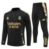 Real Madrid Black and Gold Design 1 Tracksuit